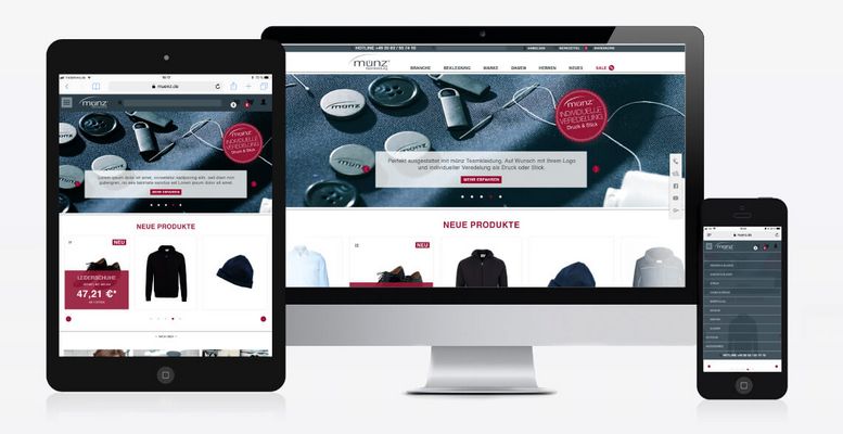 Online-Shop muenz Responsive Darstellung Online-Shop muenz Responsive Darstellung